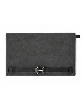 Nine West Black Suede Men’s Clutch with Silver Hardware